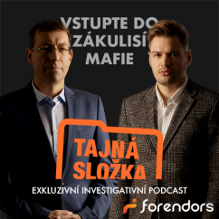 Tištěný dárkový poukaz na předplatné podcastu Tajná složka s věnováním a podpisem autorů